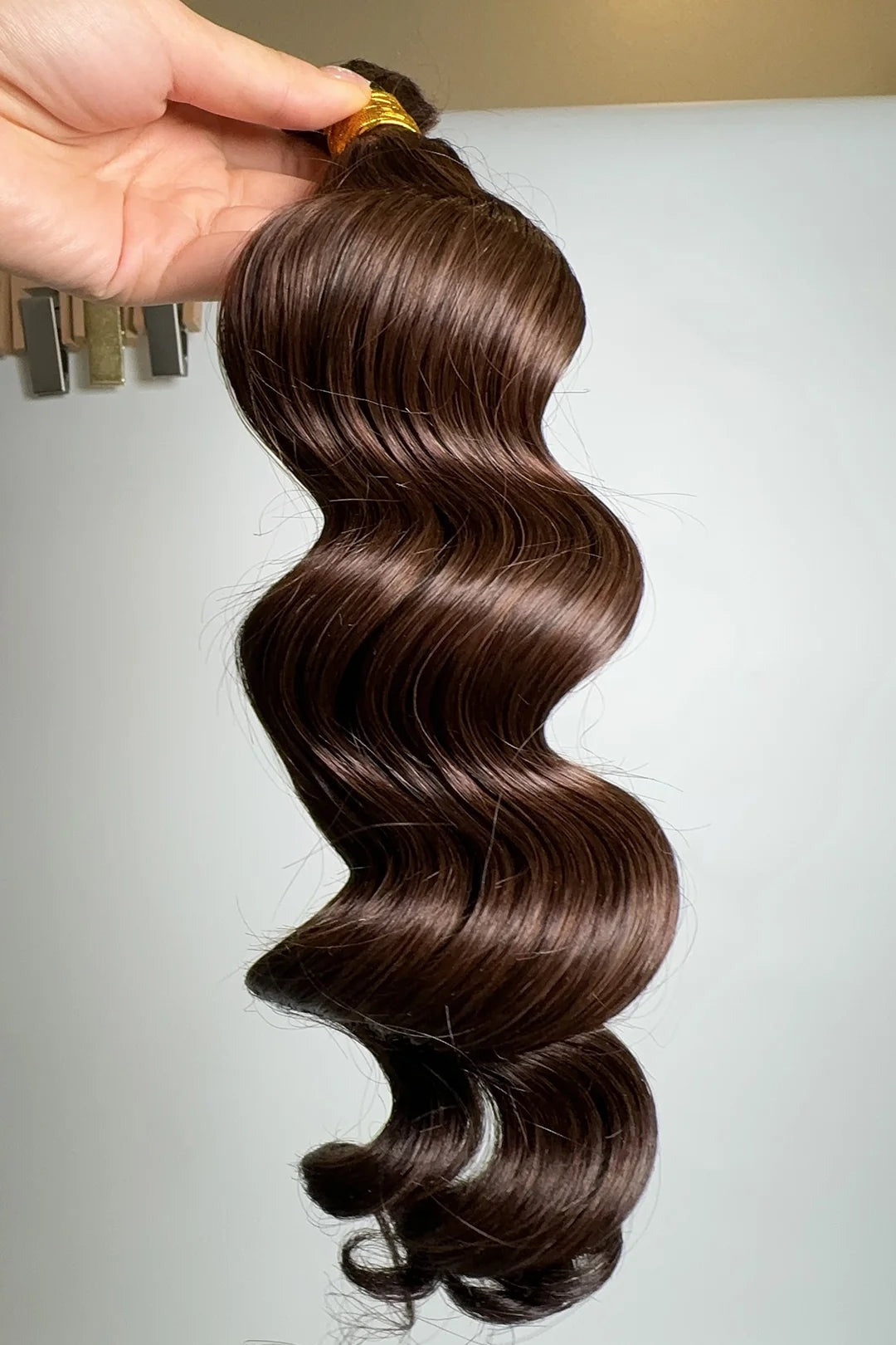 DOUBLE DRAWN DARK BROWN #2 LOOSE WAVE BULK, REAL HUMAN HAIR, BULK HAIR EXTENSIONS