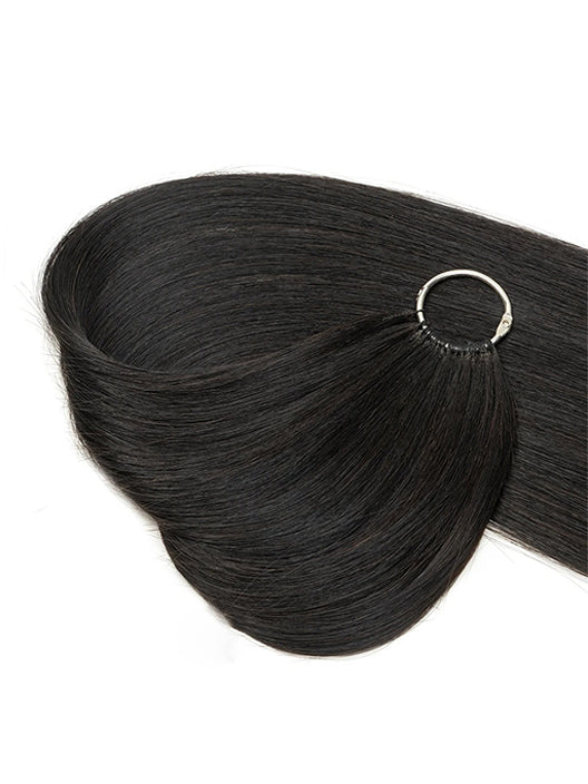 FEATHER CROCHET HAIR NATURAL BLACK (#1B), HAIR EXTENSIONS, FEATHER CROCHET, REAL HUMAN HAIR