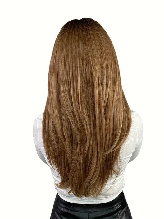 Handmade Lace Wigs, Hair Straight, Human Hair Light Brown Lace Wigs, Hair Extensions, Lace Wigs