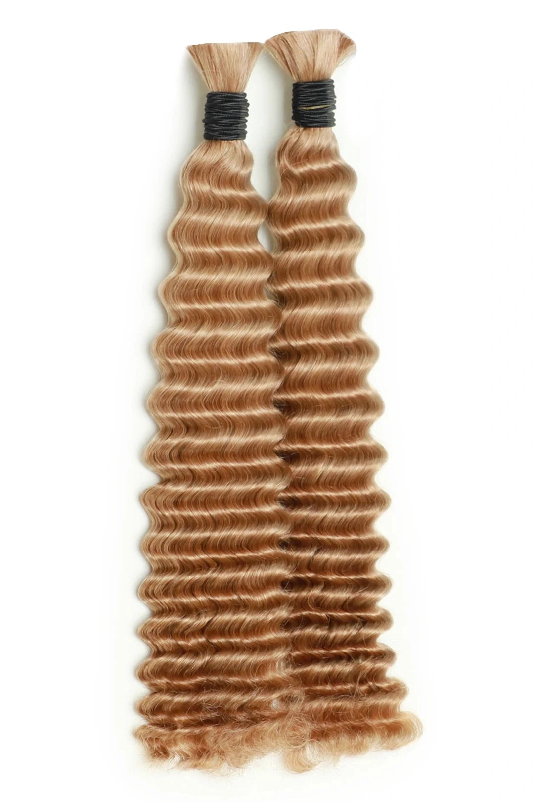 DEEP WAVE MEDIUM BLONDE #27 BULK HAIR, REAL HUMAN HAIR, BULK HAIR EXTENSIONS,