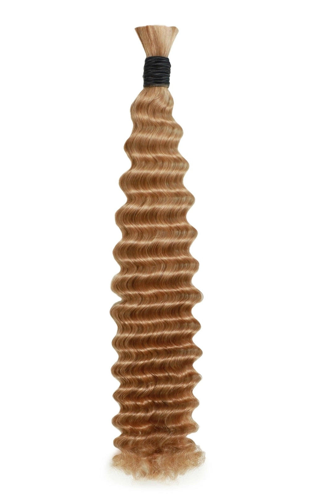 DEEP WAVE MEDIUM BLONDE #27 BULK HAIR, REAL HUMAN HAIR, BULK HAIR EXTENSIONS,