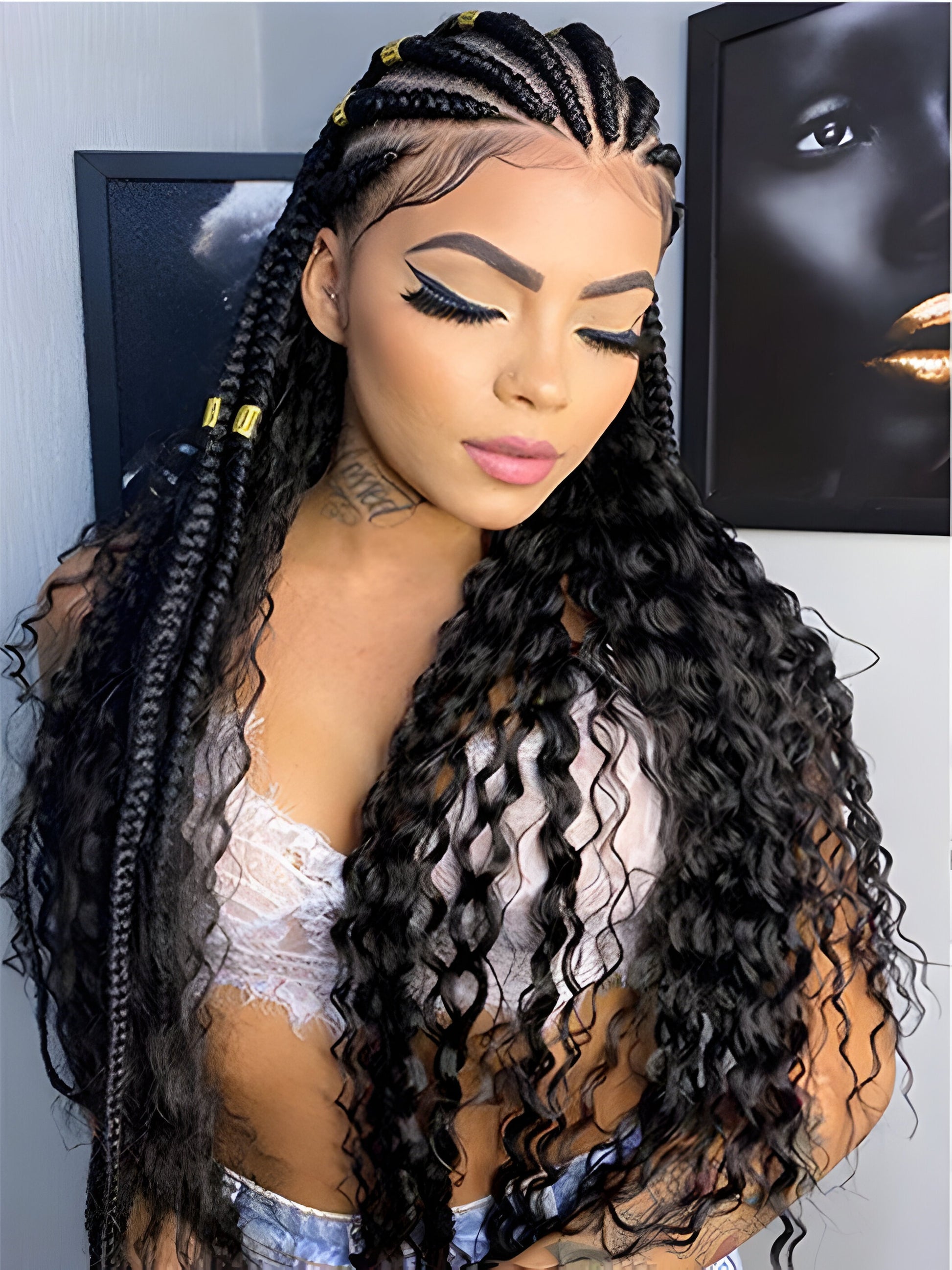 DEEP WAVE BULK HUMAN HAIR NATURAL BLACK (#1B), BULK HAIR EXTENSIONS, REAL HUMAN HAIR