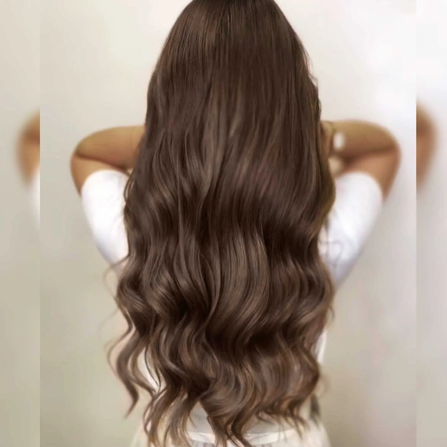 GENIUS WEFT HAIR EXTENSIONS Weft Hair #8a Ash Brown, SEW IN EXTENSIONS, GENIUS WEFT HAIR, NATURAL HUMAN HAIR