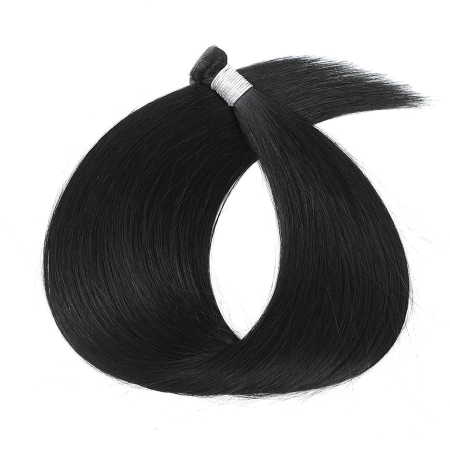 GENIUS WEFT HAIR EXTENSIONS #1 JET BLACK, WEFT STRAIGHT, GENIUS WEFT HAIR, NATURAL HUMAN HAIR