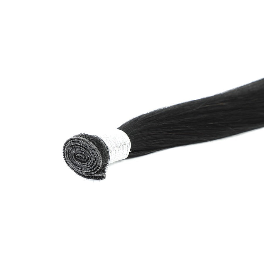 GENIUS WEFT HAIR EXTENSIONS #1 JET BLACK, WEFT STRAIGHT, GENIUS WEFT HAIR, NATURAL HUMAN HAIR
