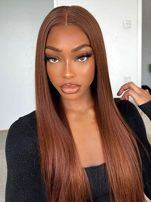 GENIUS WEFT HAIR EXTENSIONS CHESTNUT, SEW IN EXTENSIONS, GENIUS WEFT HAIR, NATURAL HUMAN HAIR