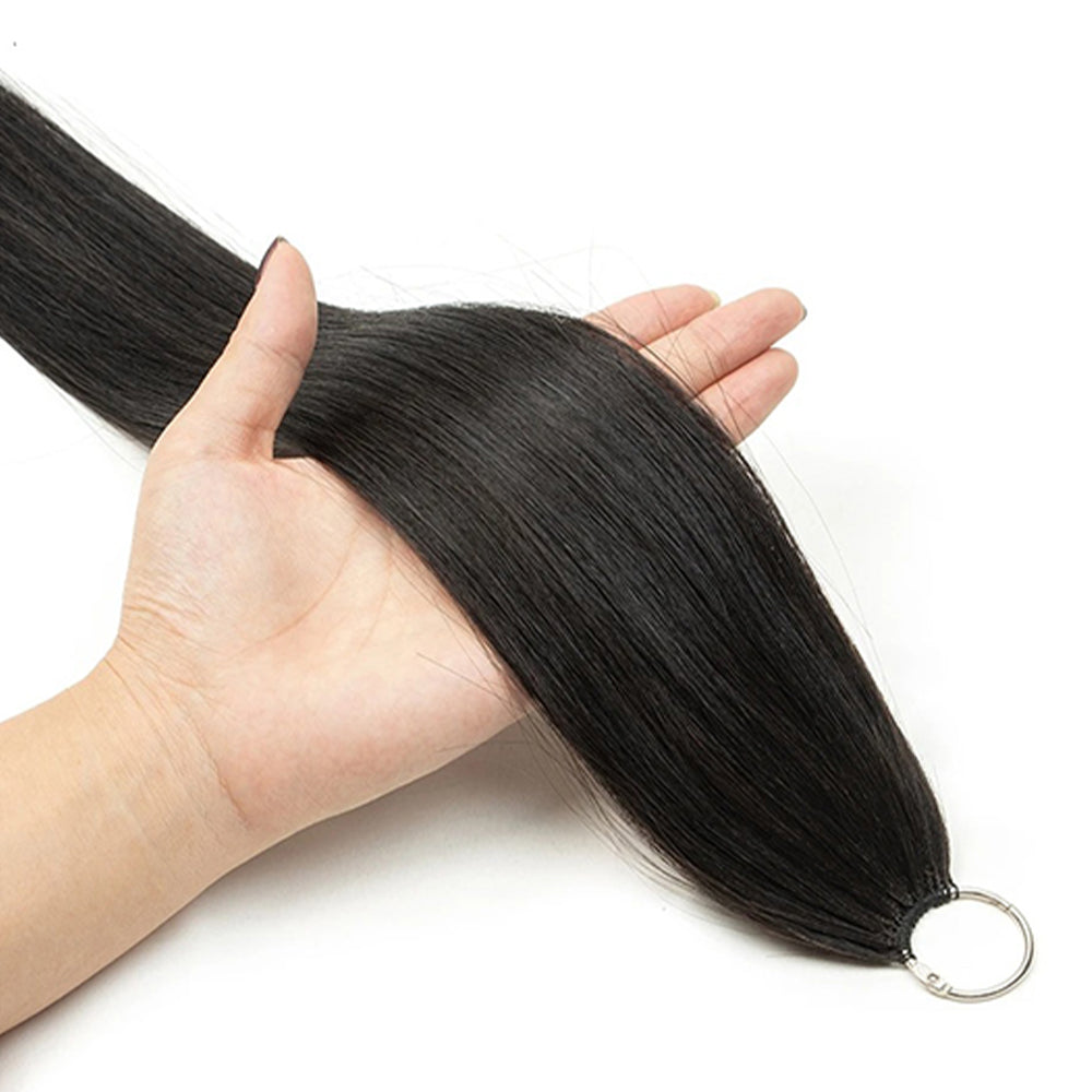 FEATHER CROCHET HAIR NATURAL BLACK (#1B), HAIR EXTENSIONS, FEATHER CROCHET, REAL HUMAN HAIR