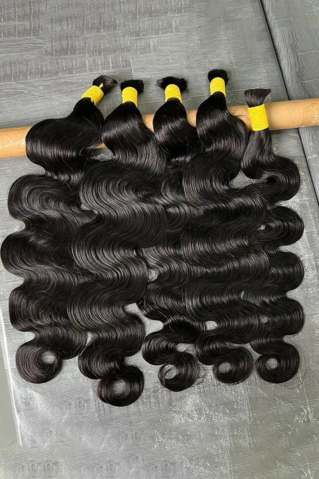 BODY WAVE BULK HUMAN HAIR NATURAL BLACK (#1B), BULK HAIR EXTENSIONS, REAL HUMAN HAIR