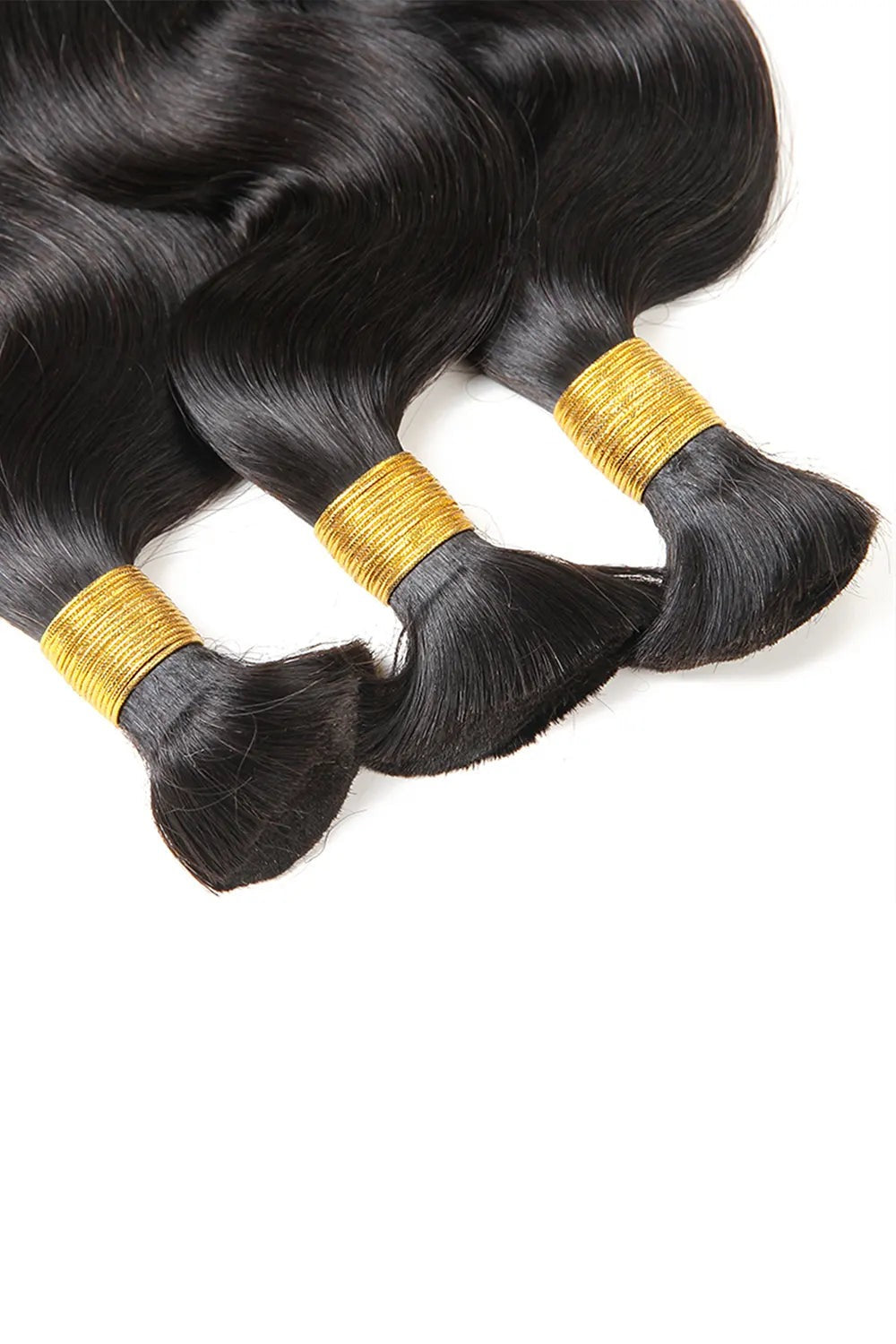BODY WAVE BULK HUMAN HAIR NATURAL BLACK (#1B), BULK HAIR EXTENSIONS, REAL HUMAN HAIR