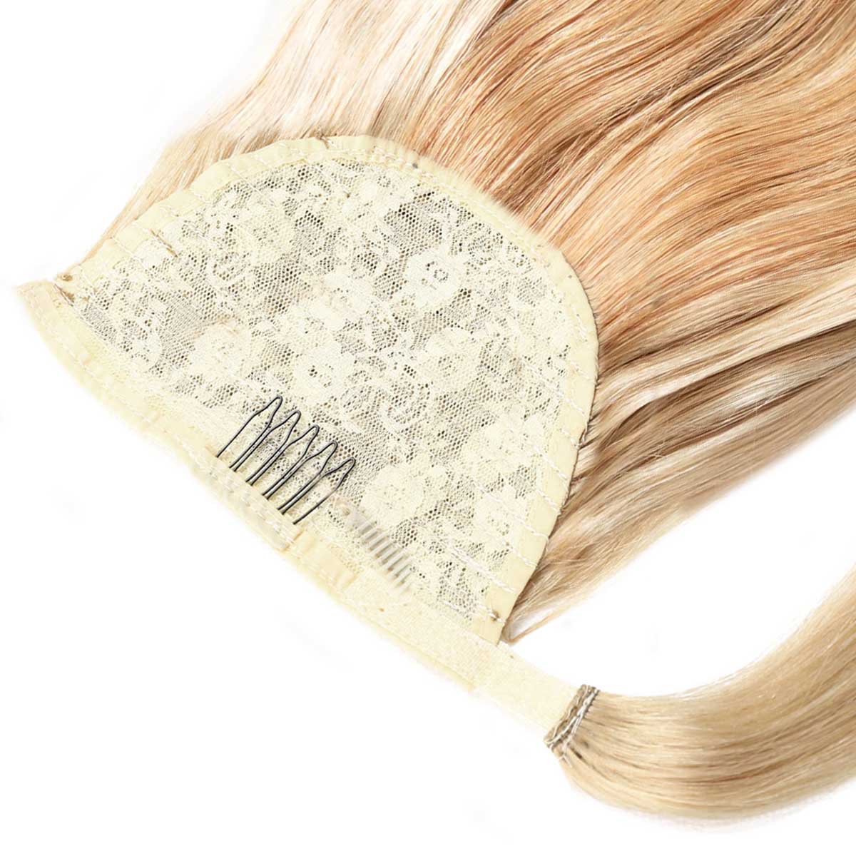 BODY WAVE PONYTAIL WIG 100% REAL HAIR #27/60 Bronzed Blonde & Platinum Blonde Highlights, NATURAL COLOR PONYTAIL, PNHAIR16
