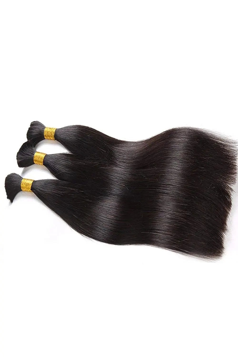 STRAIGHT BULK HAIR NATURAL BLACK (#1B), BULK HAIR EXTENSIONS, REAL HUMAN HAIR