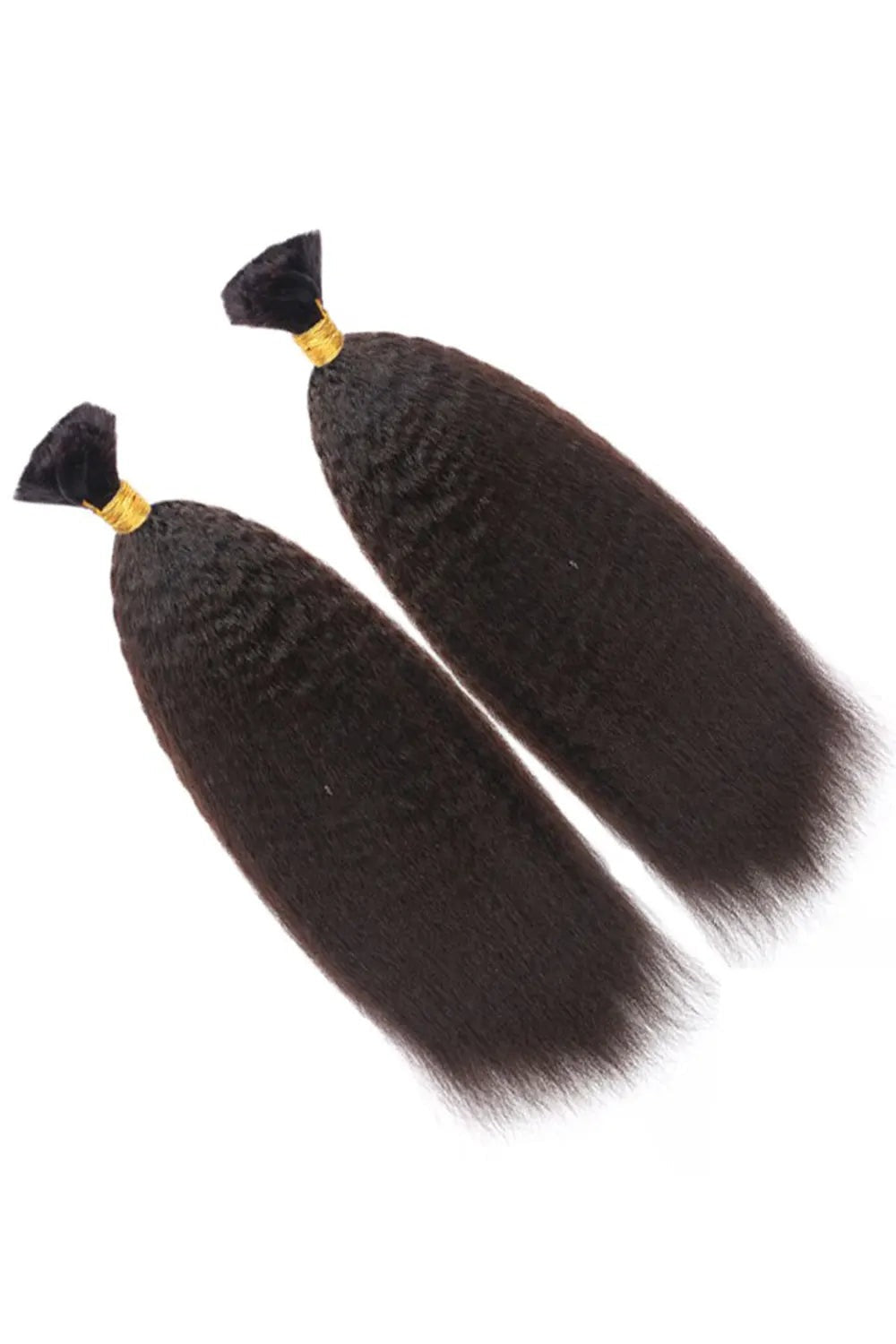 KINKY STRAIGHT BULK HAIR NATURAL BLACK (#1B), BULK HAIR EXTENSIONS, REAL HUMAN HAIR