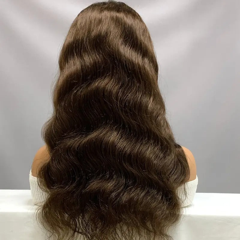 Handmade Lace Wigs, Hair Wavy, Human Hair Dark Brown Lace Wigs, Hair Extensions, Lace Wigs