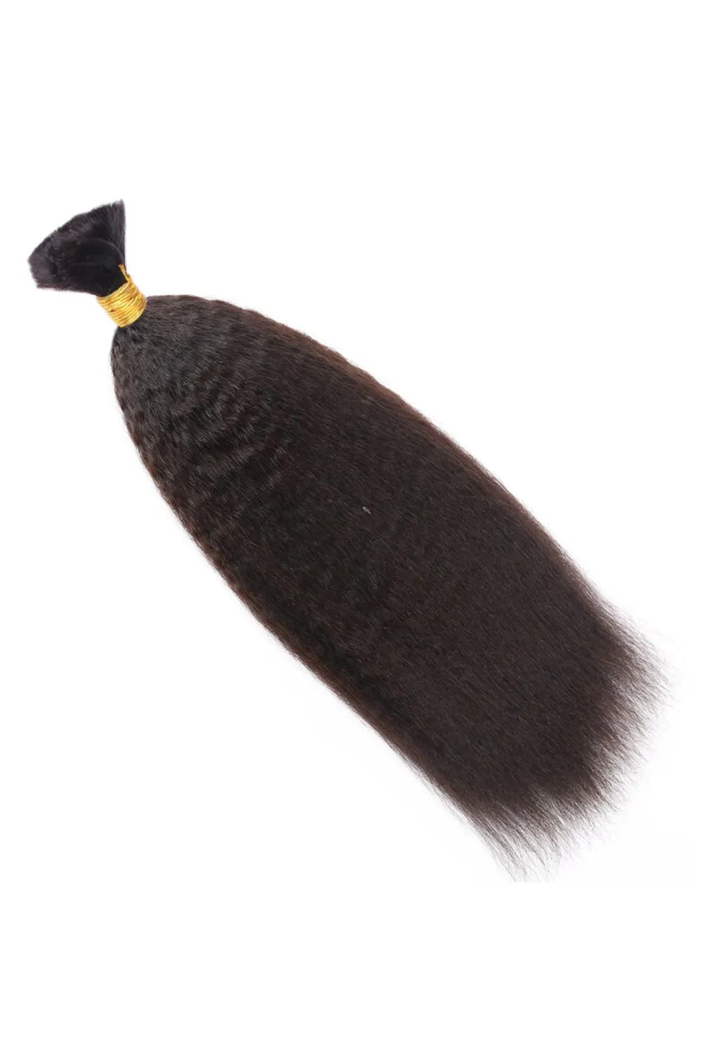 KINKY STRAIGHT BULK HAIR NATURAL BLACK (#1B), BULK HAIR EXTENSIONS, REAL HUMAN HAIR