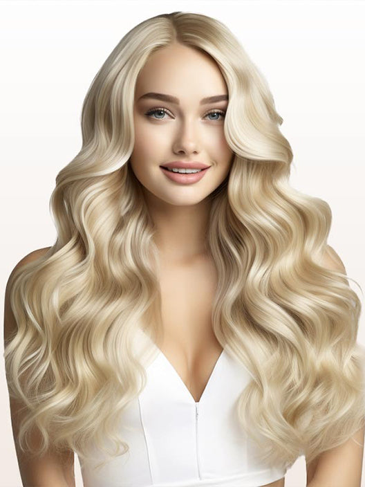 WEFT HAIR EXTENSIONS #60 PLATINUM BLONDE, SEW IN EXTENSIONS, WEFT HAIR, HAIR EXTENSIONS