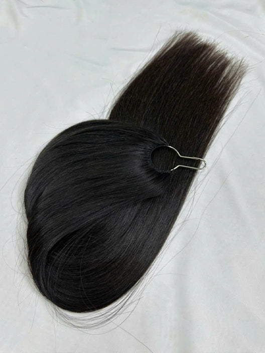 FEATHER CROCHET HAIR NATURAL BLACK #1B, HAIR EXTENSIONS, FEATHER CROCHET, REAL HUMAN HAIR