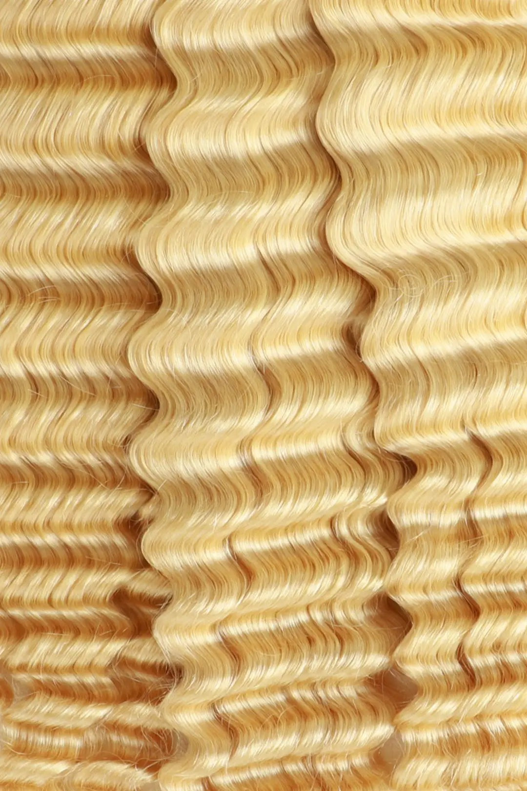 DOUBLE DRAWN #613 BLONDE DEEP WAVE BULK HUMAN HAIR, REAL HUMAN HAIR, BULK HAIR EXTENSIONS