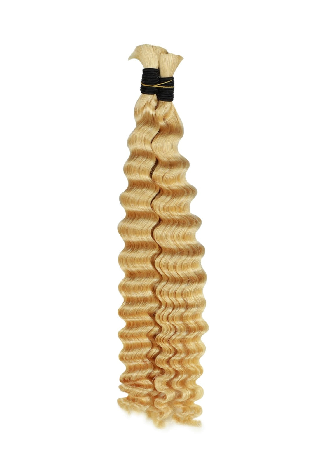 DOUBLE DRAWN #613 BLONDE DEEP WAVE BULK HUMAN HAIR, REAL HUMAN HAIR, BULK HAIR EXTENSIONS