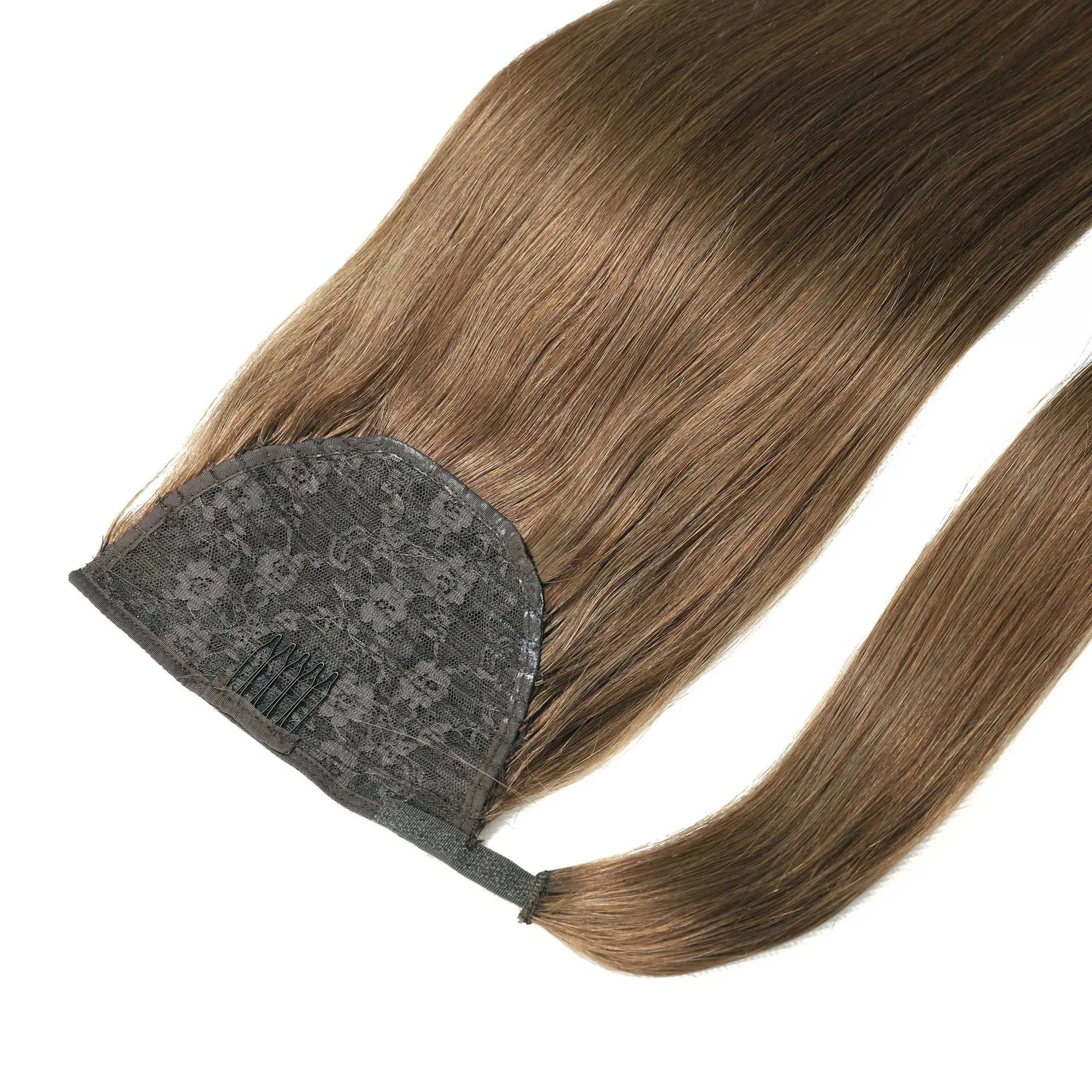 BODY WAVE PONYTAIL WIG 100% REAL HAIR #8 Cinnamon Brown, NATURAL COLOR PONYTAIL, PNHAIR13