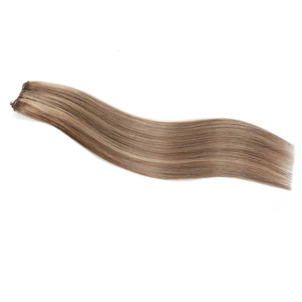 WEFT HAIR EXTENSIONS #8-22 CINNAMON BROWN & SANDY BLONDE MIX, SEW IN EXTENSIONS, WEFT HAIR, HAIR EXTENSIONS