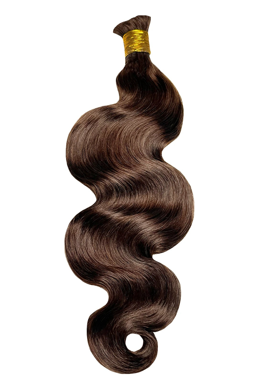 DOUBLE DRAWN DARK BROWN#2 BODY WAVE BULK HAIR, REAL HUMAN HAIR, BULK HAIR EXTENSIONS