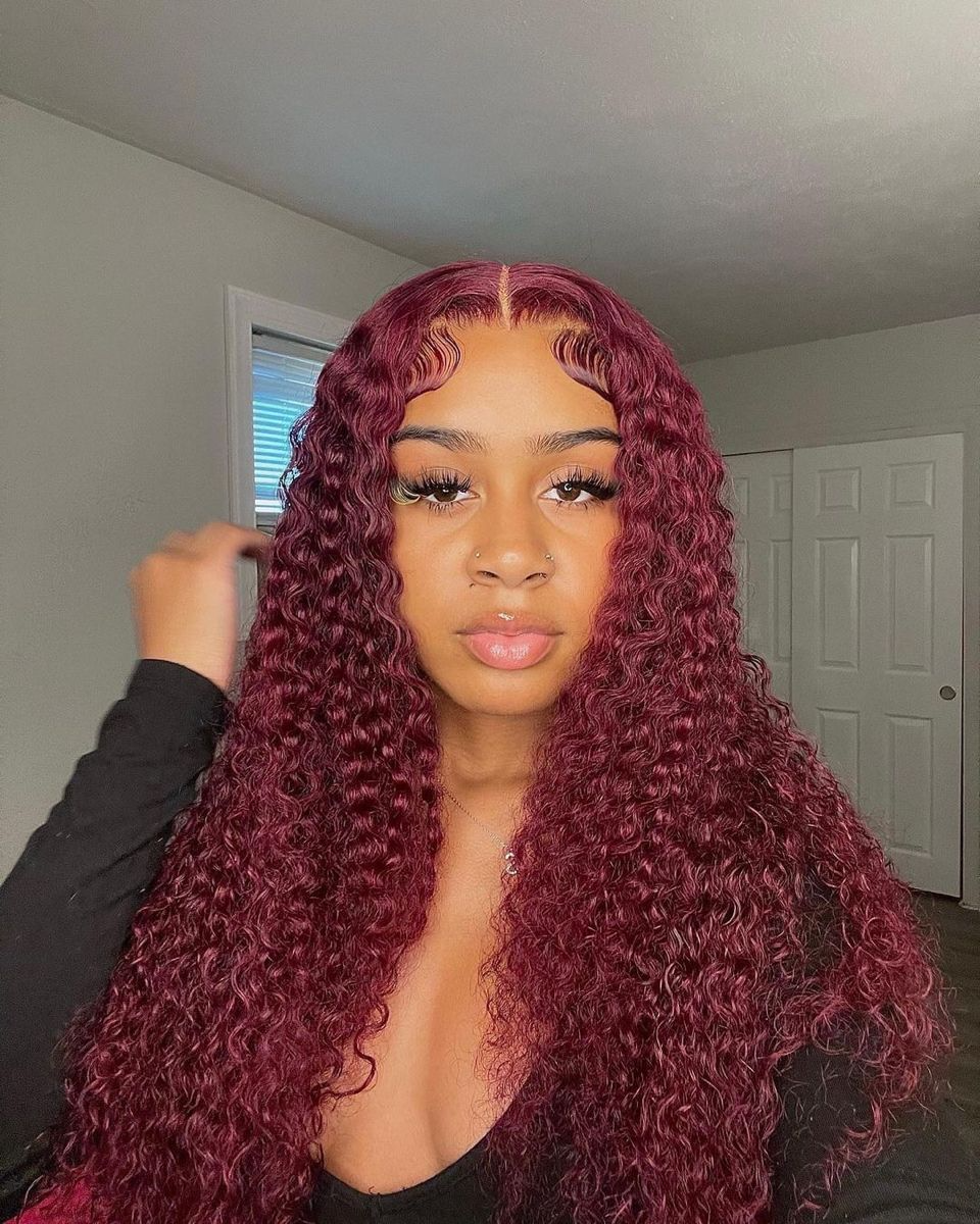 Deep Wave Bulk human hair Burgundy Red, BULK HAIR EXTENSIONS, REAL HUMAN HAIR