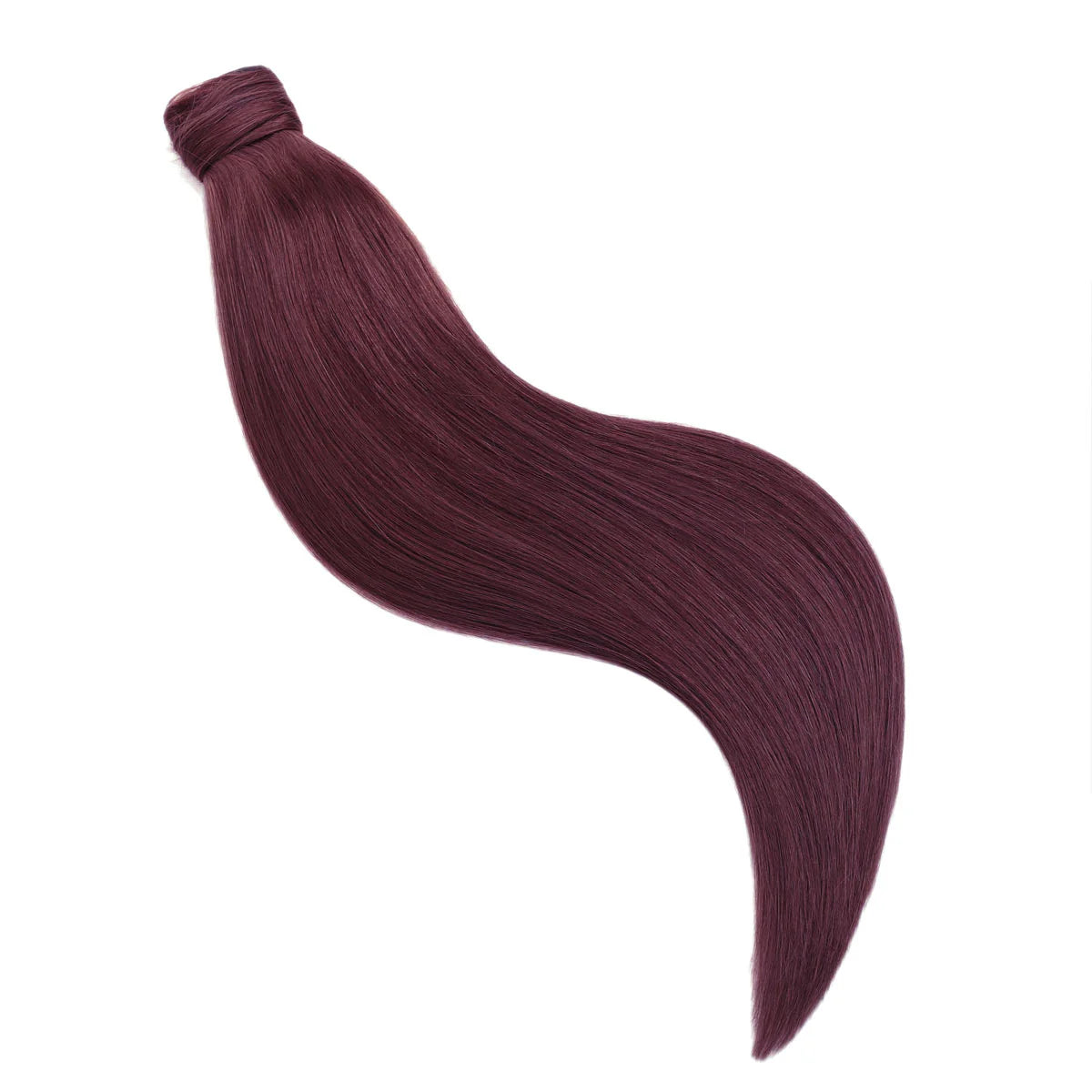 BODY WAVE PONYTAIL WIG 100% REAL HAIR #99j Burgundy, NATURAL COLOR PONYTAIL, PNHAIR18
