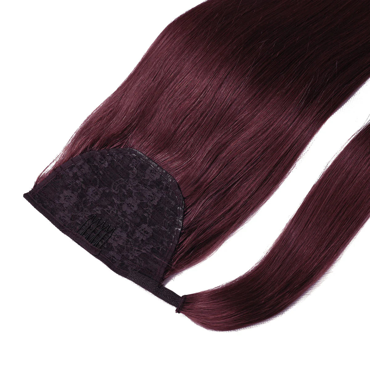 BODY WAVE PONYTAIL WIG 100% REAL HAIR #99j Burgundy, NATURAL COLOR PONYTAIL, PNHAIR18