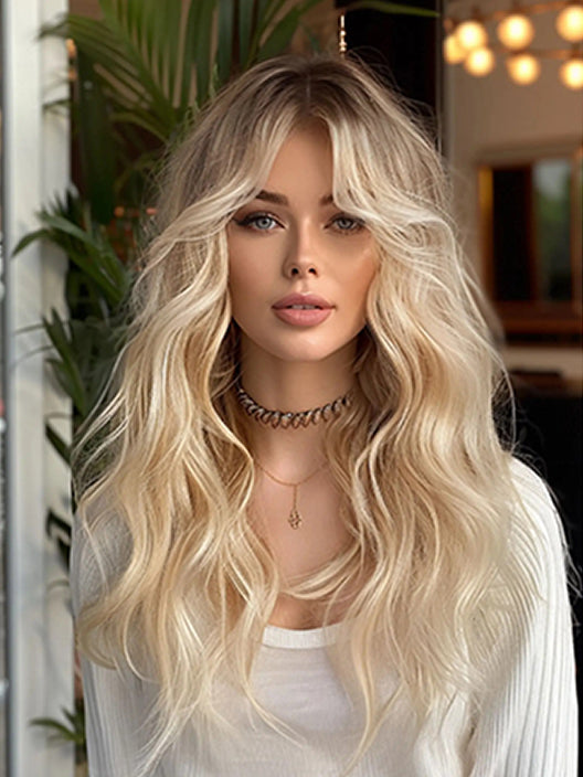 Human Hair Platinum Blonde Lace Wigs, Handmade Lace Wigs, Hair Wavy, Hair Extensions, Lace Wigs