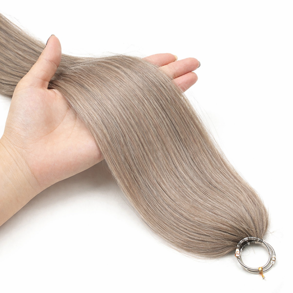 FEATHER CROCHET HAIR GREIGE, HAIR EXTENSIONS, FEATHER CROCHET, REAL HUMAN HAIR