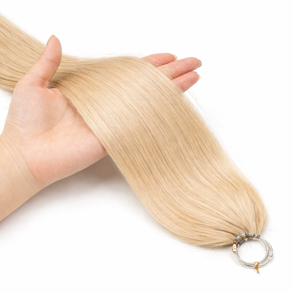 FEATHER CROCHET HAIR BEIGE BLONDE, HAIR EXTENSIONS, FEATHER CROCHET, REAL HUMAN HAIR