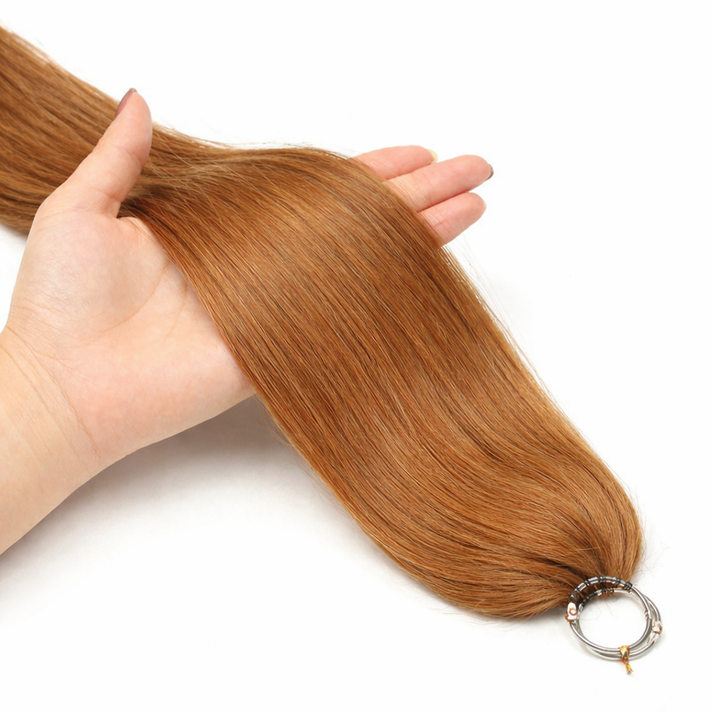 FEATHER CROCHET HAIR CARAMEL BROWN, HAIR EXTENSIONS, FEATHER CROCHET, REAL HUMAN HAIR