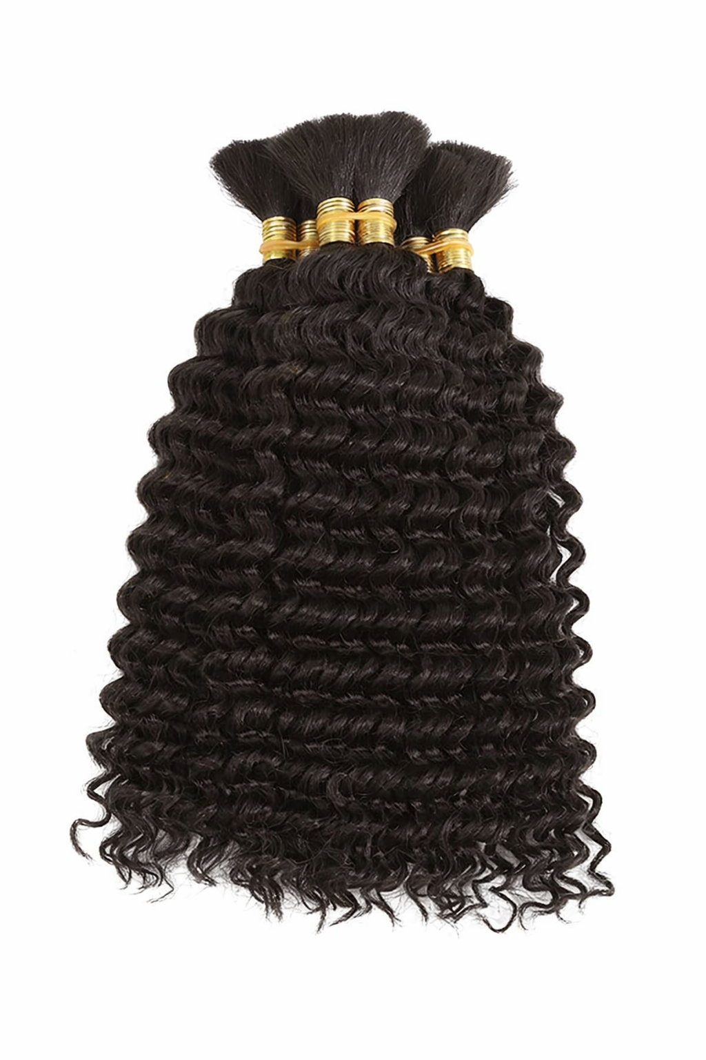 DEEP WAVE BULK HUMAN HAIR Dark Cool Brown, BULK HAIR EXTENSIONS, REAL HUMAN HAIR