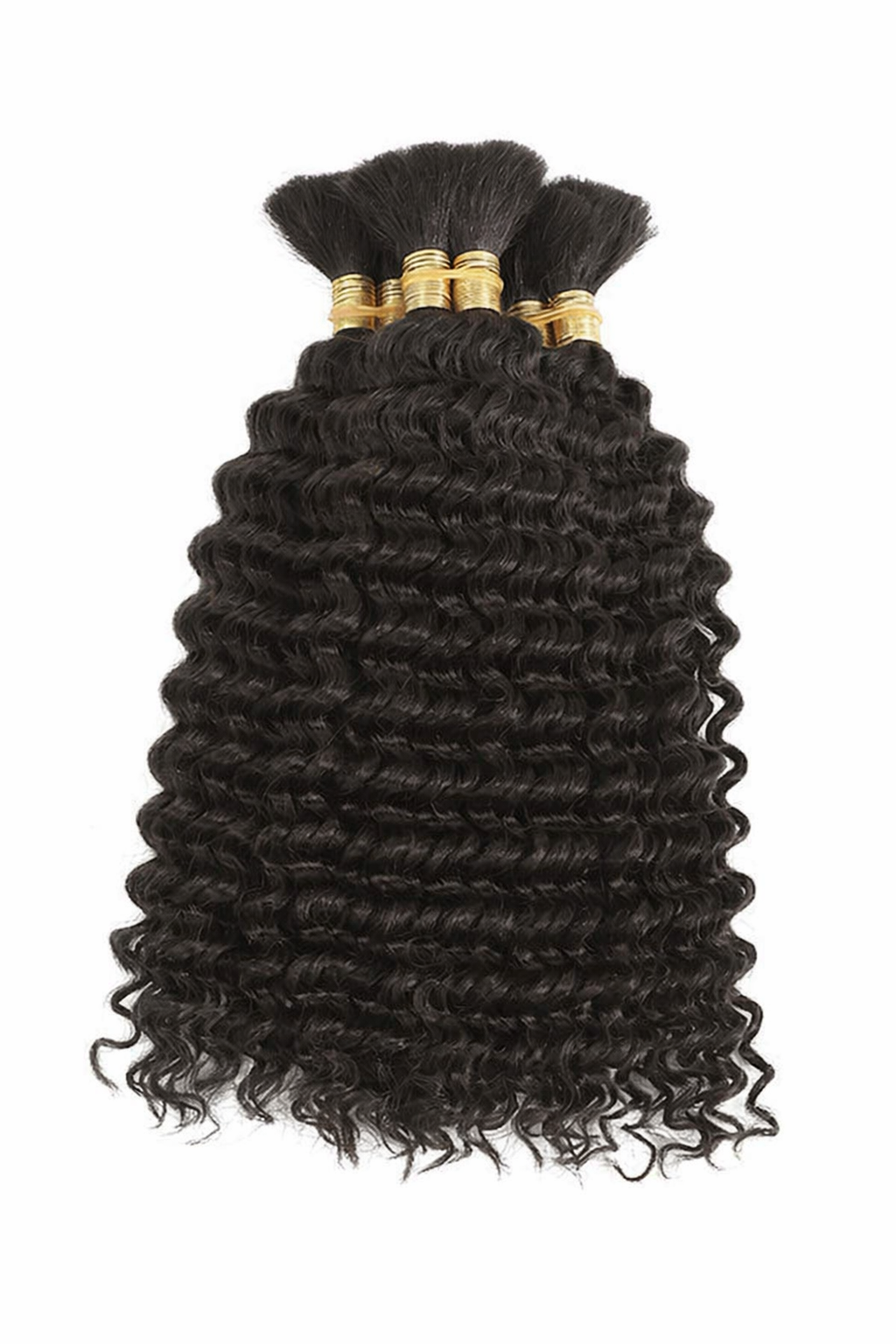 DEEP WAVE BULK HUMAN HAIR Dark Smoky Brown, BULK HAIR EXTENSIONS, REAL HUMAN HAIR