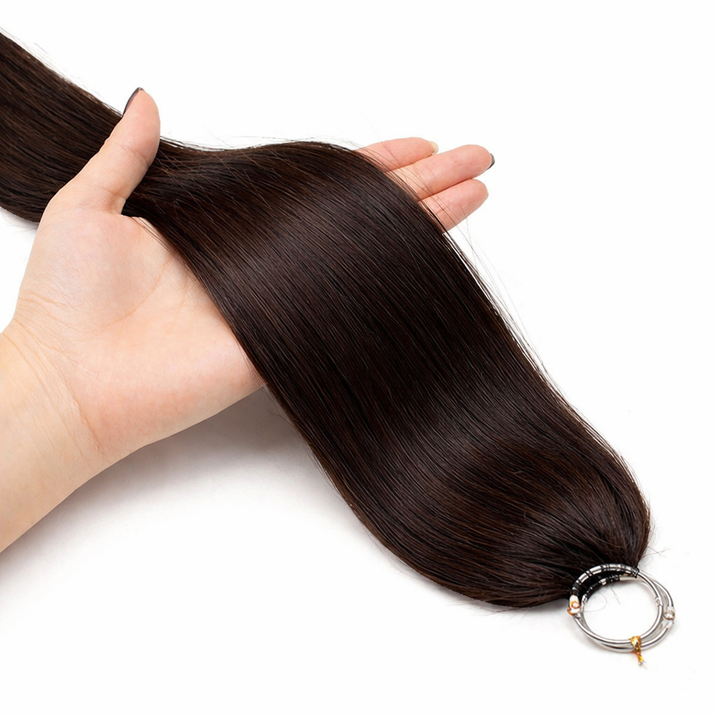 FEATHER CROCHET HAIR DARK CHOCOLATE BLACK, HAIR EXTENSIONS, FEATHER CROCHET, REAL HUMAN HAIR