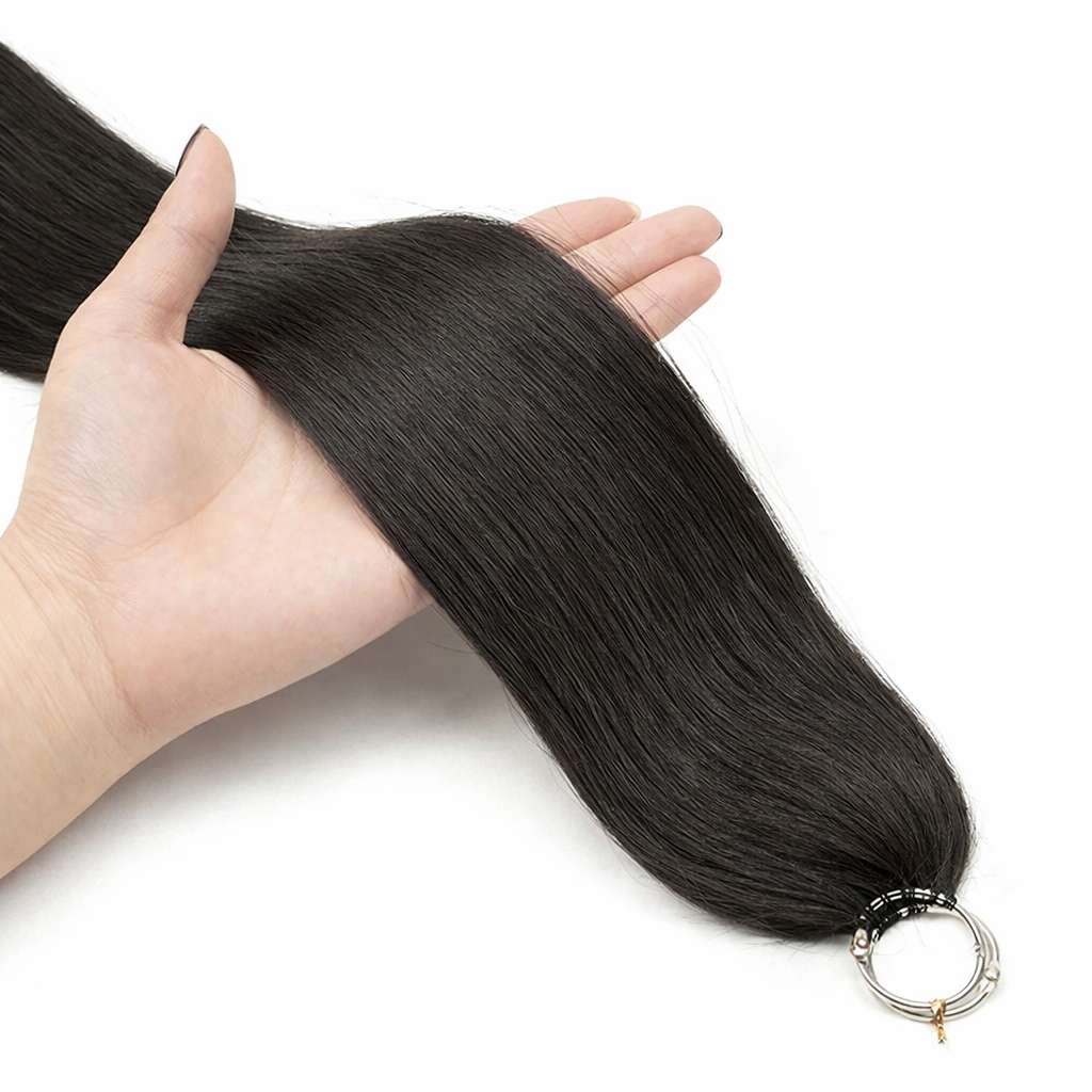 FEATHER CROCHET HAIR DARK COOL BROWN, HAIR EXTENSIONS, FEATHER CROCHET, REAL HUMAN HAIR