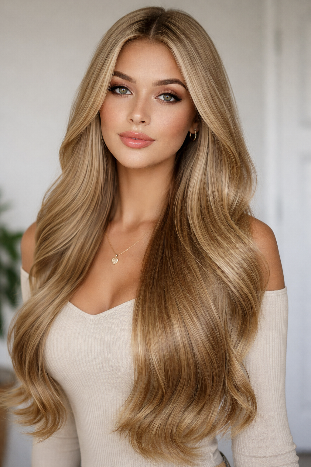 CLIP IN HAIR EXTENSIONS Dirty Blonde, Straight, Natural Look, 100% Human Hair, Easy Clip In, Comfortable Fit, Versatile Styling, Long Lasting Quality. CLIHAIR35