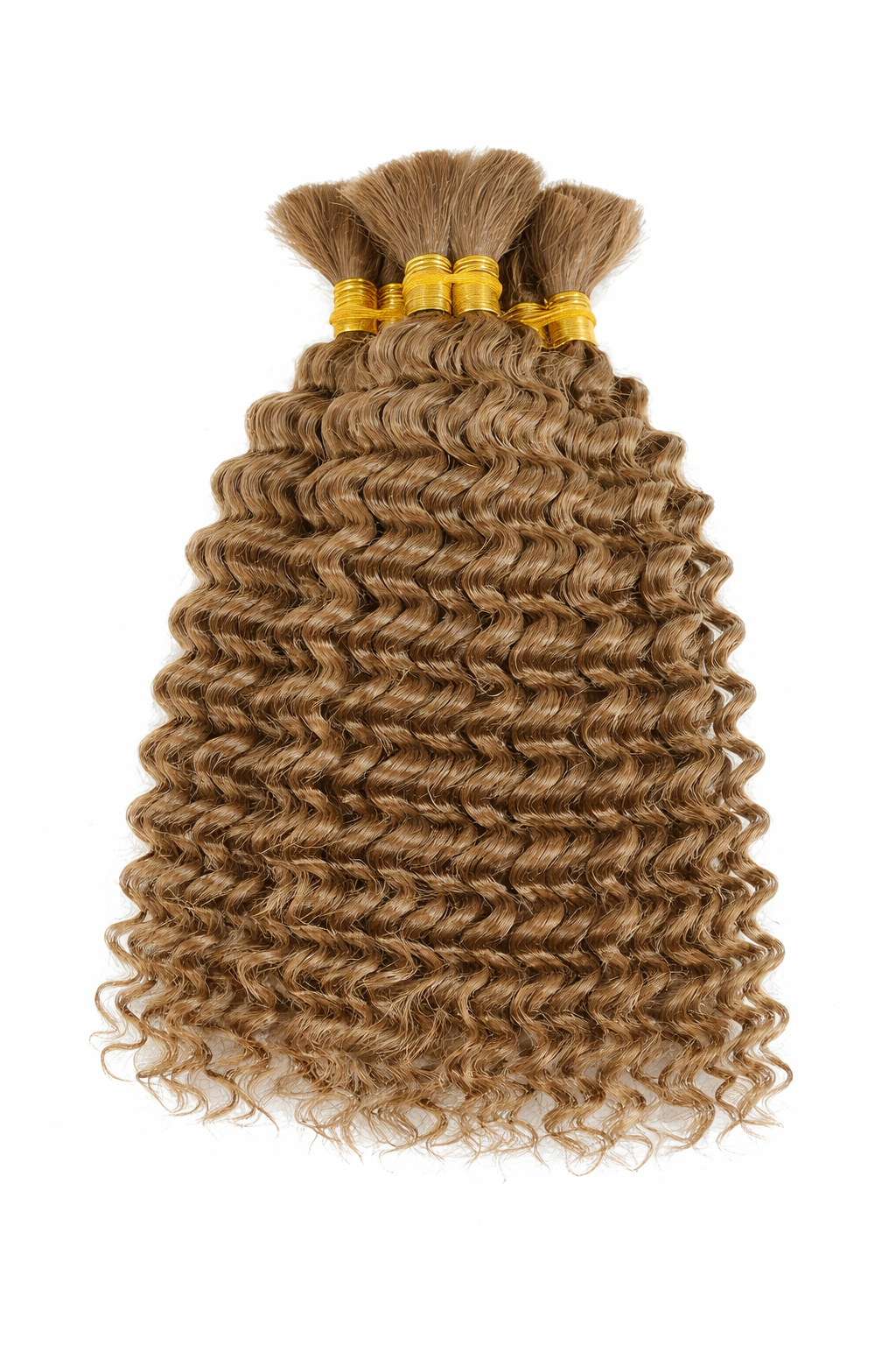 DEEP WAVE BULK HUMAN HAIR Dirty Blonde, BULK HAIR EXTENSIONS, REAL HUMAN HAIR