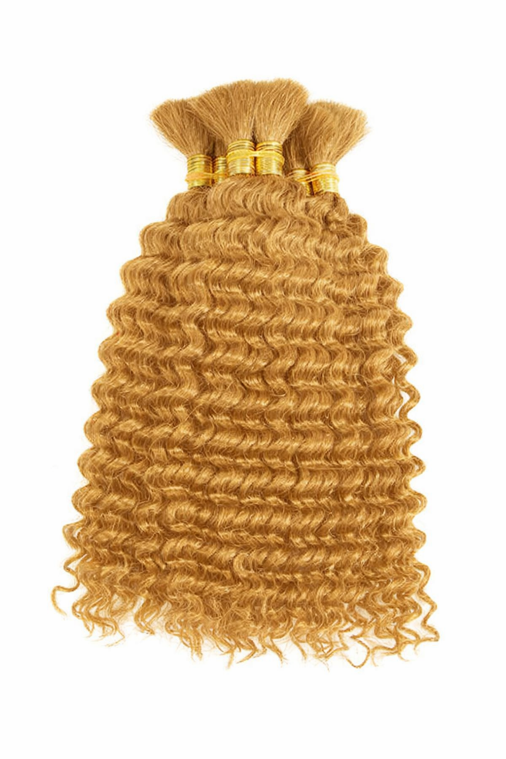 DEEP WAVE BULK HUMAN HAIR Honey Blonde, BULK HAIR EXTENSIONS, REAL HUMAN HAIR
