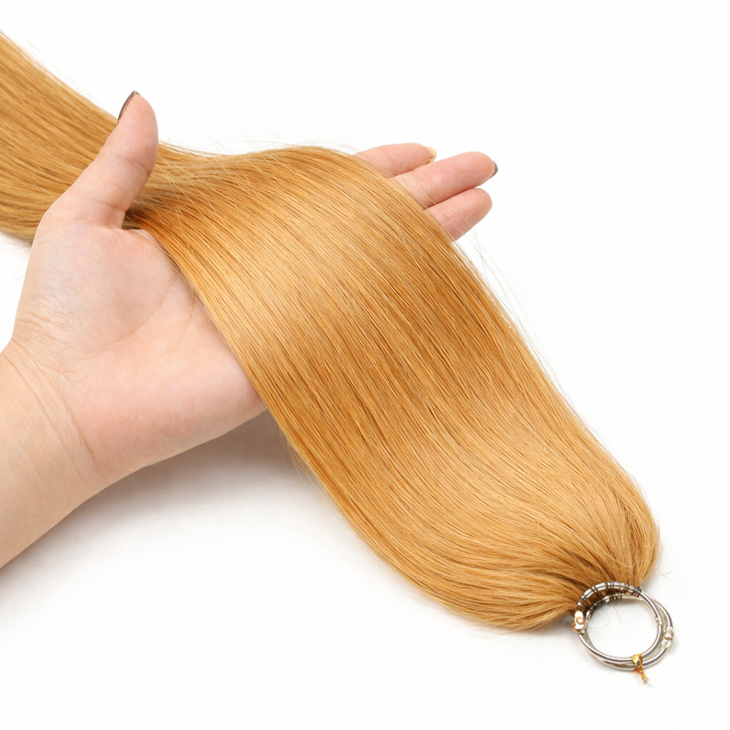 FEATHER CROCHET HAIR HONEY BLONDE, HAIR EXTENSIONS, FEATHER CROCHET, REAL HUMAN HAIR