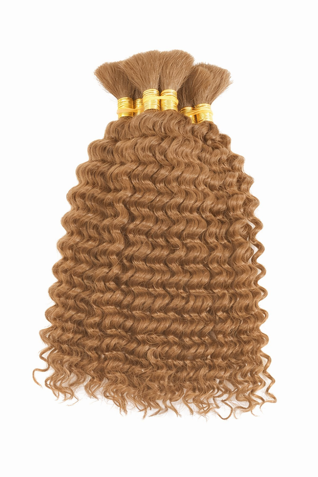 DEEP WAVE BULK HUMAN HAIR Milk Tea Brown, BULK HAIR EXTENSIONS, REAL HUMAN HAIR