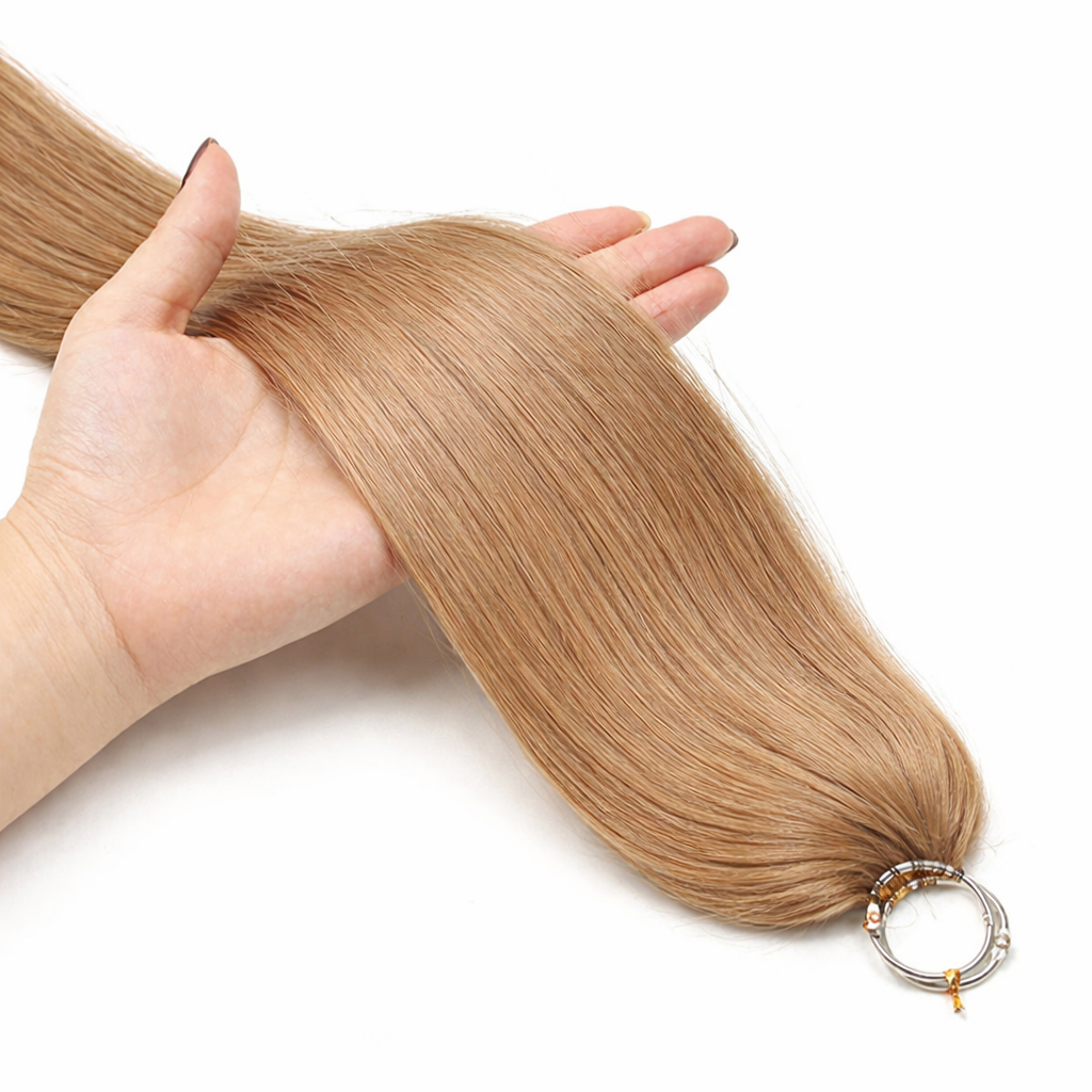 FEATHER CROCHET HAIR MILK TEA BROWN, HAIR EXTENSIONS, FEATHER CROCHET, REAL HUMAN HAIR