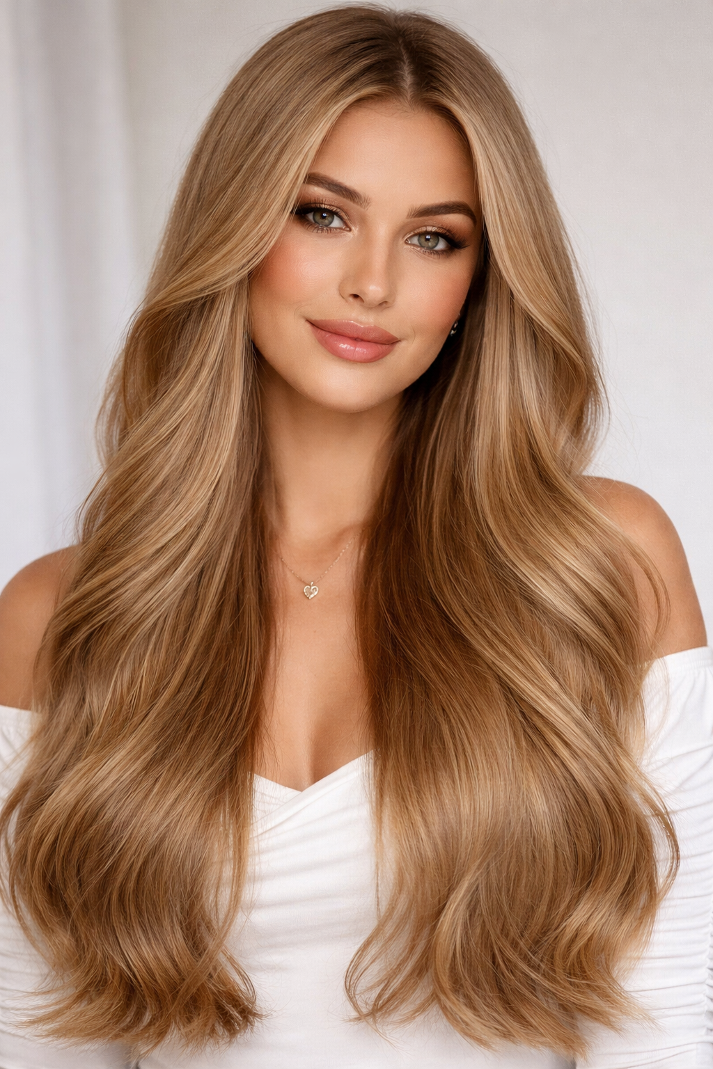 CLIP IN HAIR EXTENSIONS Mocha Light , Straight, Natural Look, 100% Human Hair, Easy Clip In, Comfortable Fit, Versatile Styling, Long Lasting Quality. CLIHAIR45