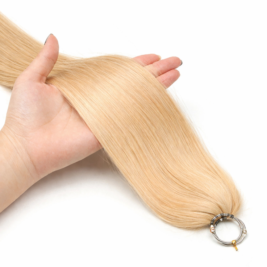 FEATHER CROCHET HAIR NATURAL BLONDE, HAIR EXTENSIONS, FEATHER CROCHET, REAL HUMAN HAIR