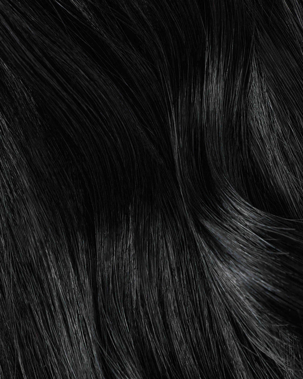 CLIP-IN HAIR EXTENSIONS Jet Black , STRAIGHT AND NATURAL WITH HUMAN HAIR. CLIHAIR06