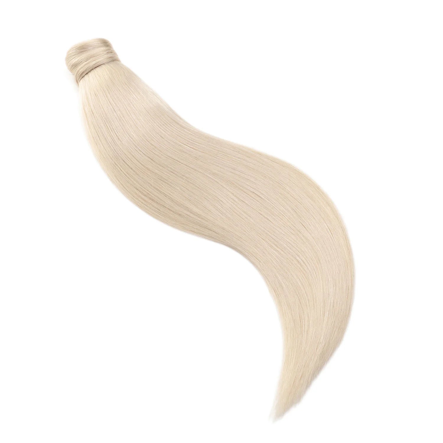 BODY WAVE PONYTAIL WIG 100% REAL HAIR #1001 Pearl Blonde, NATURAL COLOR PONYTAIL, PNHAIR20