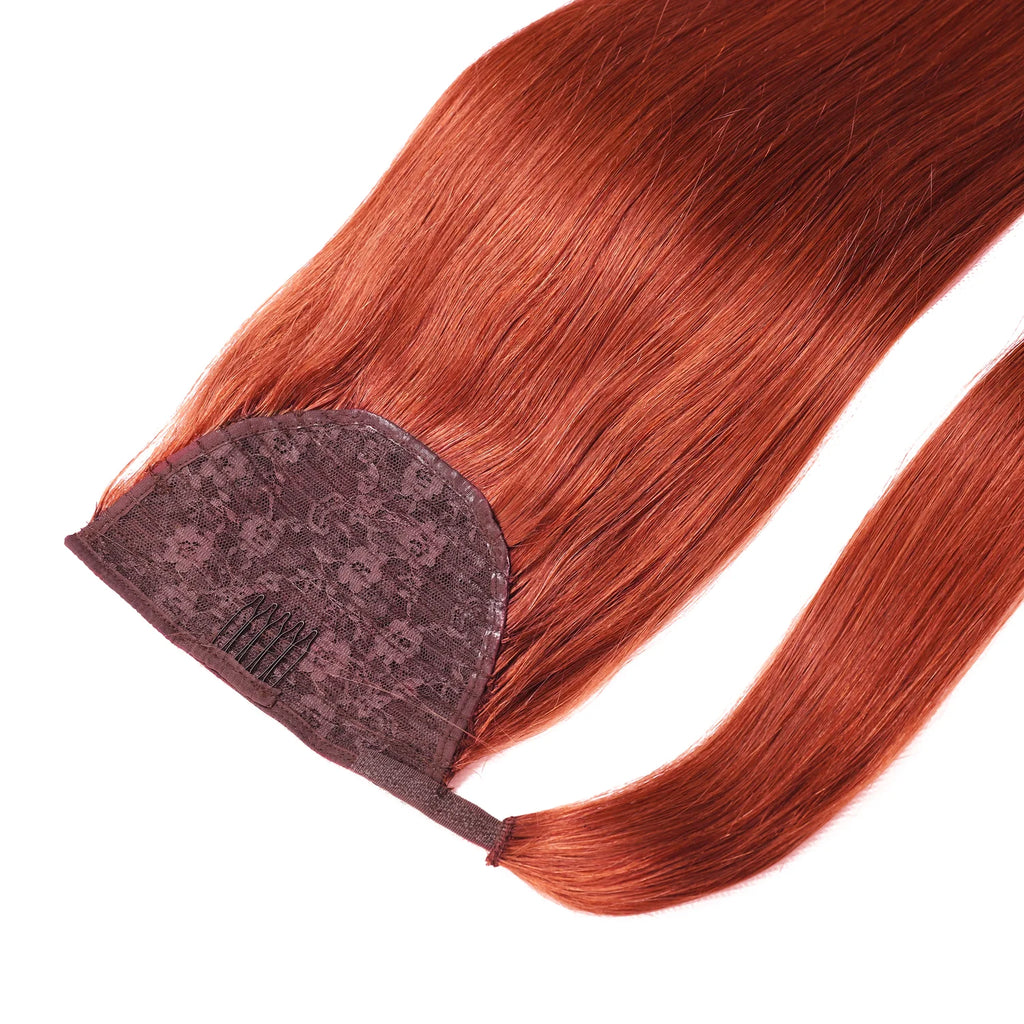BODY WAVE PONYTAIL WIG 100% REAL HAIR #350 Copper,  NATURAL COLOR PONYTAIL, PNHAIR25