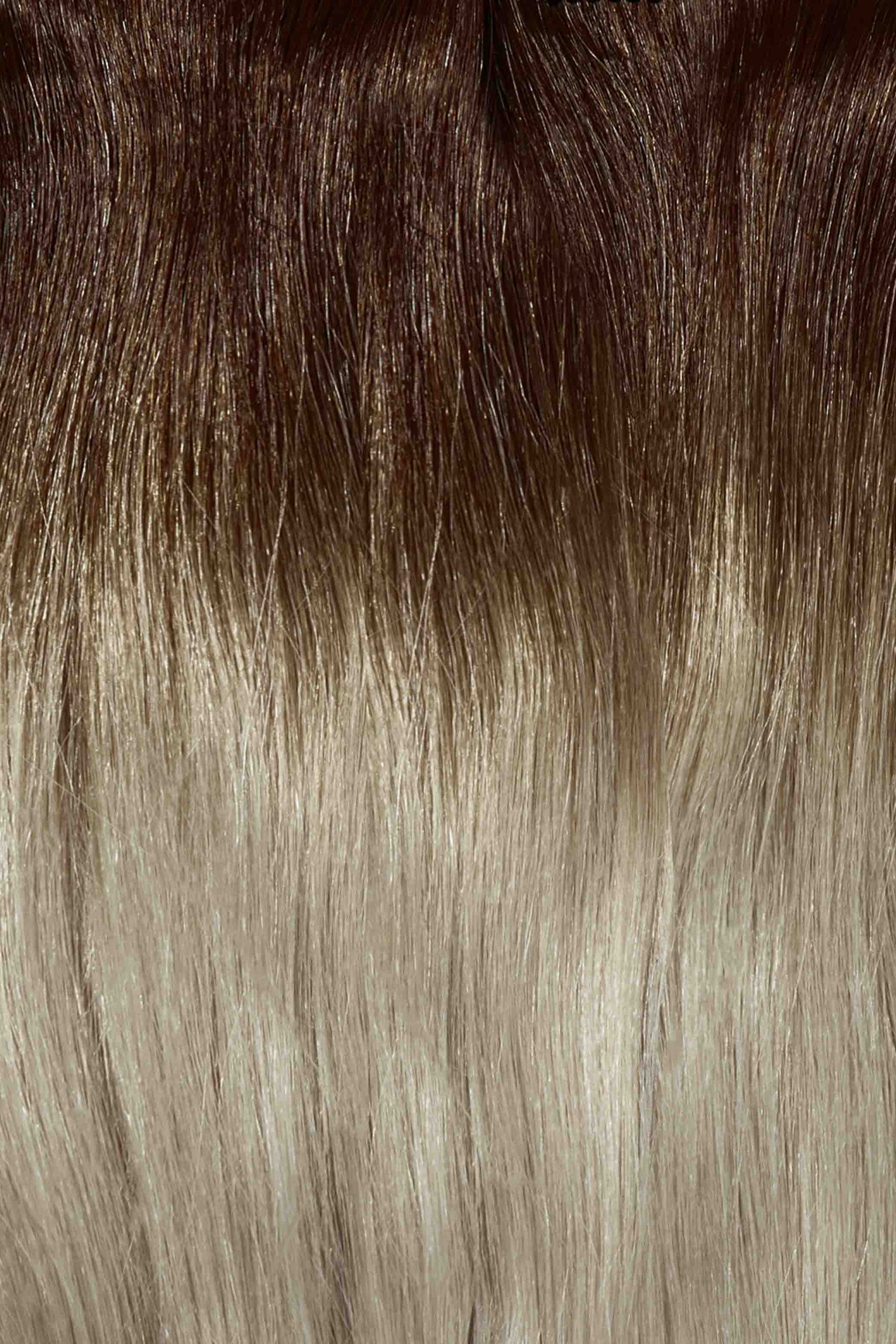GENIUS WEFT HAIR EXTENSIONS Rooted Platinum Blonde 2A/60, SEW IN EXTENSIONS, GENIUS WEFT HAIR, NATURAL HUMAN HAIR