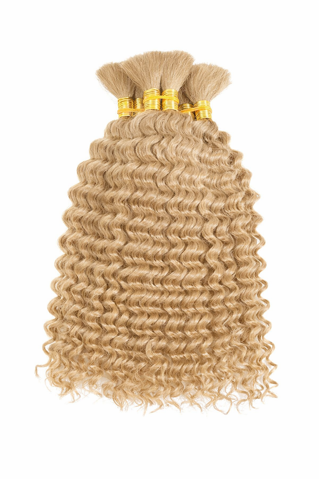 DEEP WAVE BULK HUMAN HAIR Sand Blonde, BULK HAIR EXTENSIONS, REAL HUMAN HAIR