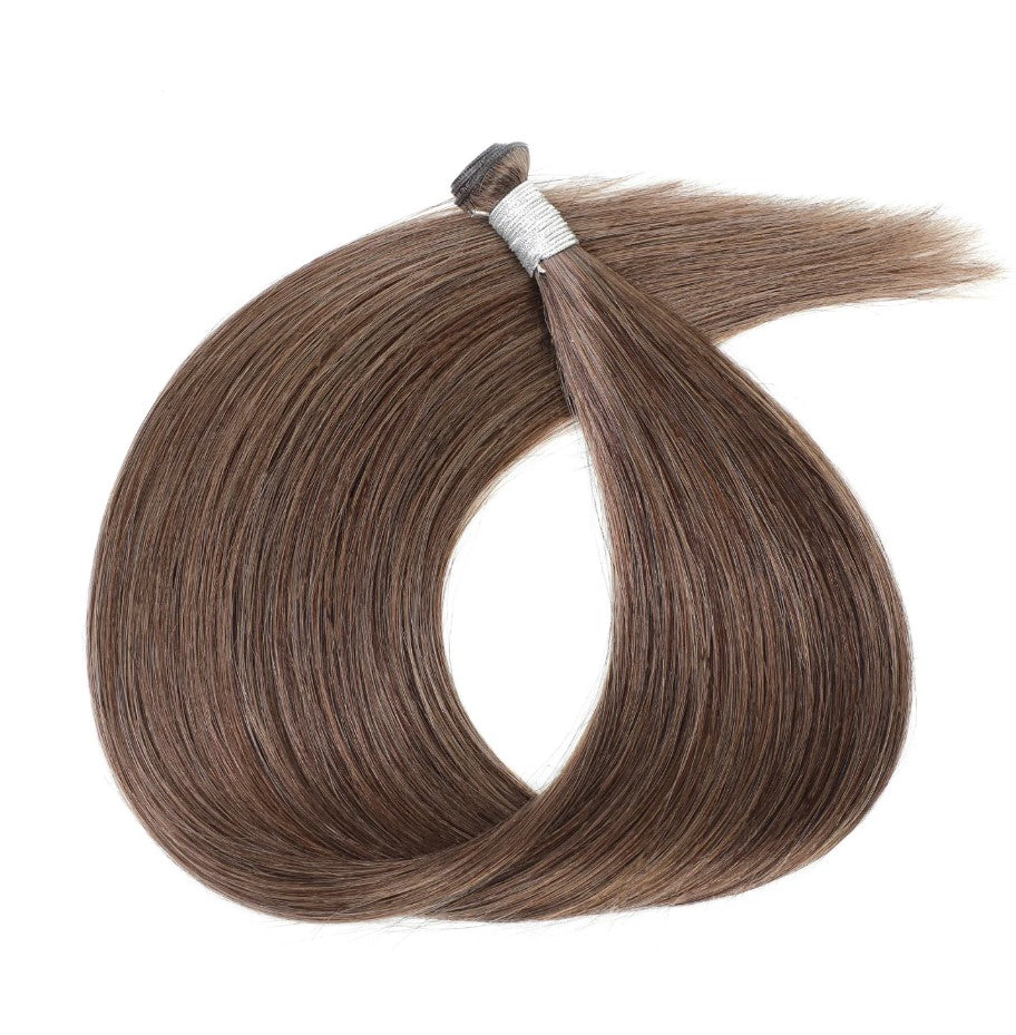 GENIUS WEFT HAIR EXTENSIONS Weft Hair #8a Ash Brown, SEW IN EXTENSIONS, GENIUS WEFT HAIR, NATURAL HUMAN HAIR